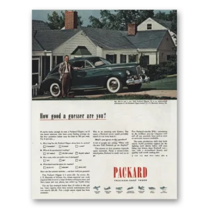 1945 Packard Print Ad | How Good Guesser Are You