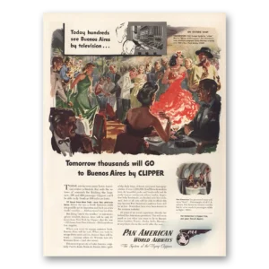 1945 Pan Am Print Ad | Buenos Aires