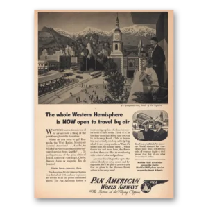 1945 Pan Am Print Ad | Western Hemisphere