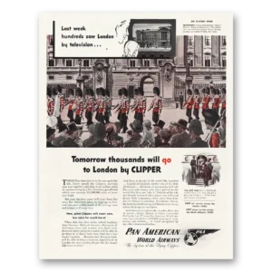 1945 Pan Am Print Ad | London