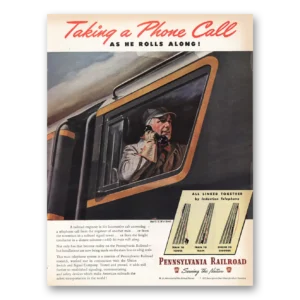 1945 Pennsylvania Railroad Print Ad | Rolls Along