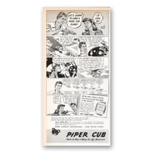 1945 Piper Cub Print Ad | Land Piper