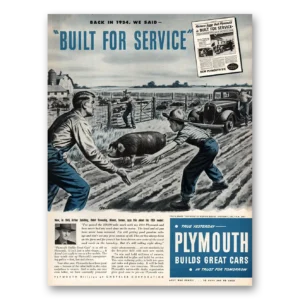 1945 Plymouth Print Ad | Built Service