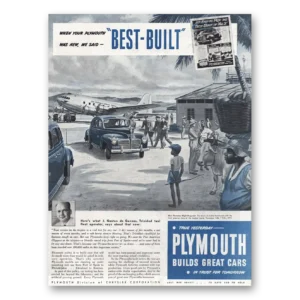 1945 Plymouth Print Ad | Best Built