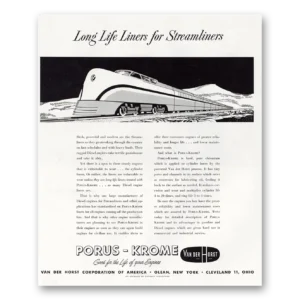 1945 Porus Krome Print Ad | Streamliners