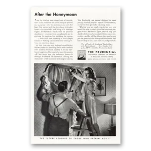 1945 Prudential Insurance Print Ad | After Honeymoon