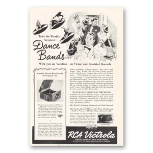 1945 RCA Victor Phonograph Print Ad | Bluebird Records