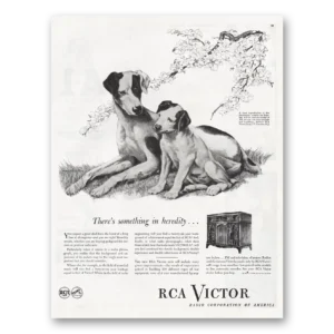 1945 RCA Victor Print Ad | Something In Heredity