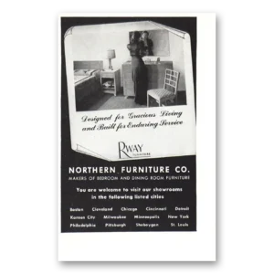 1945 Rway Northern Furniture Print Ad | Bedroom