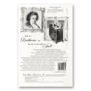 1945 Scott Radio Print Ad | Beethoven