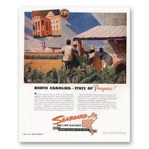 1945 Seaboard Air Line Railway Print Ad | North Carolina