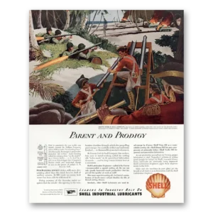 1945 Shell Lubricants Print Ad | Industrial Lubricants