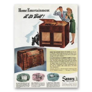 1945 Sonora Radio Television Print Ad | Earliest Days