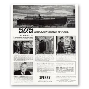 1945 Sperry Print Ad | Moored Pier