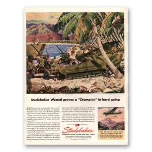 1945 Studebaker Print Ad | Weasel Champion