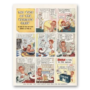1945 Swan Soap Print Ad | Case Of Curious Baby
