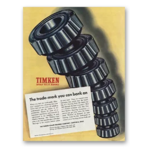 1945 Timken Print Ad | Trade Mark