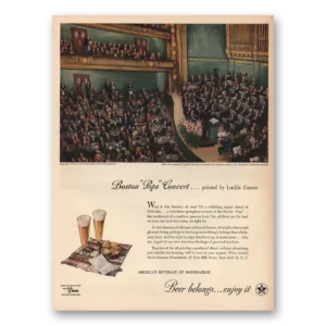 1945 United States Brewers Print Ad | Boston Pops