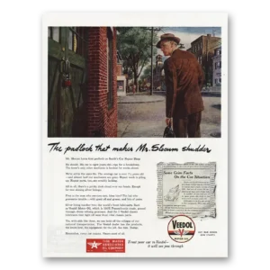 1945 Veedol Motor Oil Print Ad | Padlock Mr Slocum Shudder