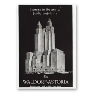 1945 Waldorf Astoria Print Ad | Supreme Arts