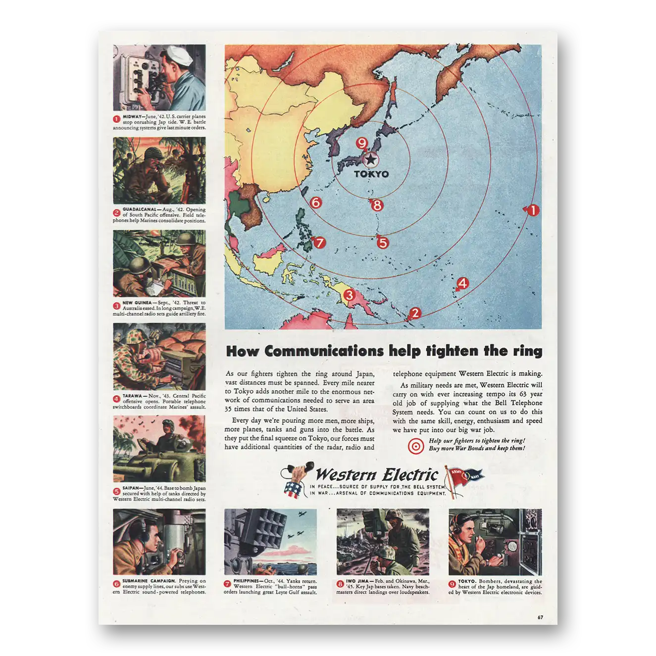 1945 Western Electric Print Ad | Tighten Ring