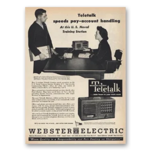 1945 Webster Electric Print Ad | Webster Electric