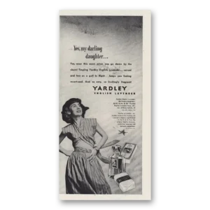 1945 English Lavender Print Ad | Darling Daughter