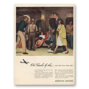 1946 American Airlines Print Ad | Travels By Air