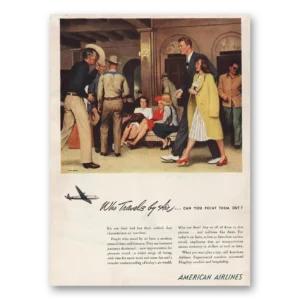 1946 American Airlines Print Ad | Travels By Air