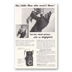 1946 Argoflex Camera Print Ad | Little Man
