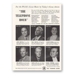 1946 Bell Telephone Print Ad | Telephone Hour