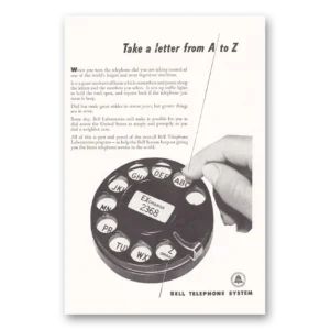 1946 Bell Telephone Print Ad | Take Letter