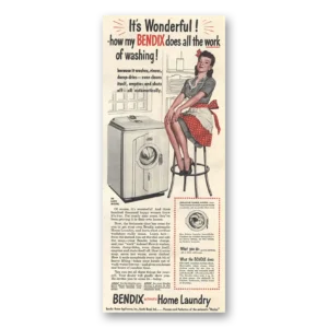 1946 Bendix Home Laundry Print Ad | Wonderful