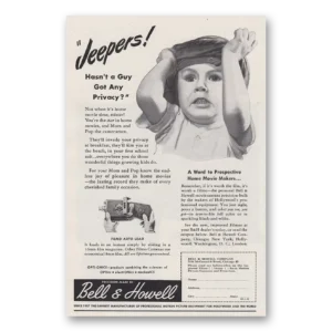 1946 Filmo Camera Print Ad | Jeepers