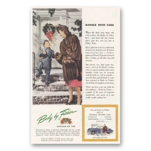 1946 Body by Fisher Print Ad | Handle Care