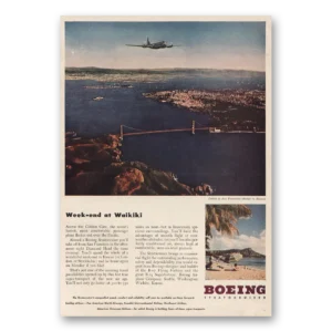 1946 Boeing Stratocruiser Print Ad | Waikiki