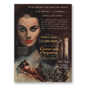 1946 Caesar and Cleopatra Movie Promo Print Ad | Vivien Leigh