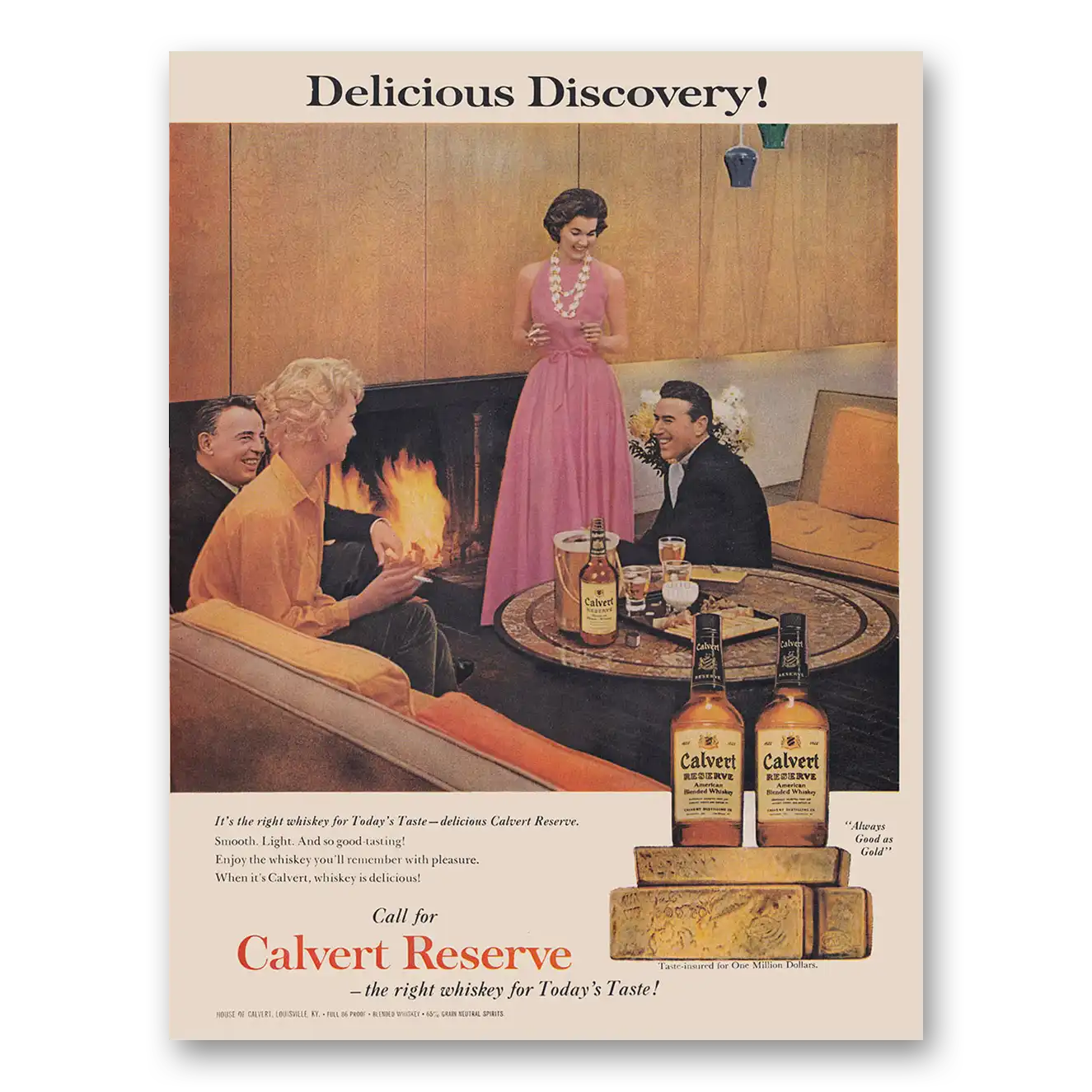 1946 Lord Calvert Whiskey Print Ad | Men Distinction