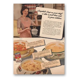 1946 Campbells Soup Print Ad | Part Time