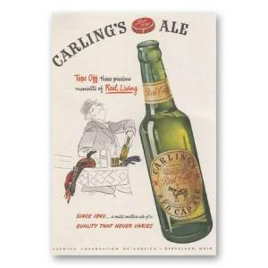 1946 Carlings Red Cap Ale Print Ad | Precious Moments