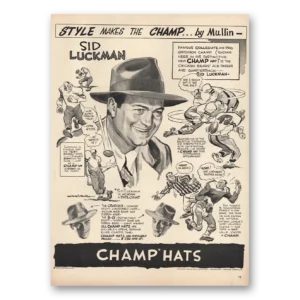 1946 Champ Hats Print Ad | Styles Makes Champ