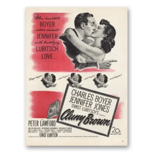 1946 Cluny Brown Movie Promo Print Ad | Charles Boyer