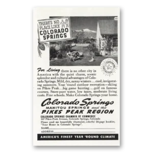 1946 Colorado Print Ad | Colorado Springs
