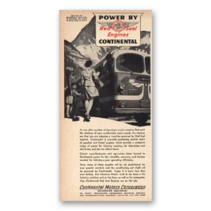 1946 Continental Motors Print Ad | Red Seal