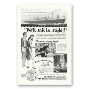 1946 Cuba Mail Line Print Ad | Sail In Style