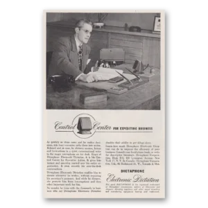 1946 Dictaphone Print Ad | Control Center