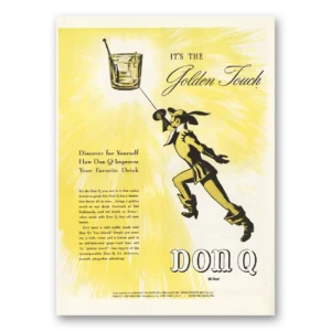 1946 Don Q Rum Print Ad | Golden Touch Discover
