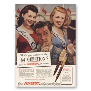 1946 Wahl Eversharp Print Ad | Beauty Contest