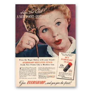 1946 Eversharp Print Ad | New Point Instantly