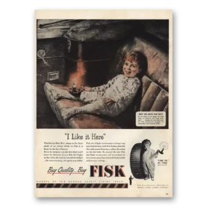 1946 Fisk Tires Print Ad | I Like It Here